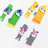 Maxbell 4x Baby Wrist Rattles Sensory Toys for Baby 0-6 Months Infant