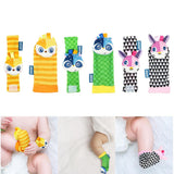 Maxbell 4x Baby Wrist Rattles Sensory Toys for Baby 0-6 Months Infant