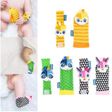 Maxbell 4x Baby Wrist Rattles Sensory Toys for Baby 0-6 Months Infant