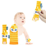 Maxbell 4x Baby Wrist Rattles Sensory Toys for Baby 0-6 Months Infant