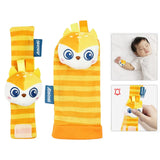 Maxbell 4x Baby Wrist Rattles Sensory Toys for Baby 0-6 Months Infant