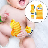 Maxbell 4x Baby Wrist Rattles Sensory Toys for Baby 0-6 Months Infant