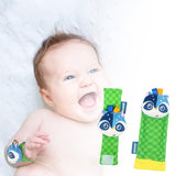 Maxbell 4x Baby Wrist Rattles Sensory Toys for Baby 0-6 Months Infant