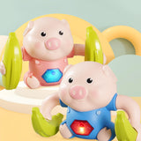 Maxbell 2pcs Electric Tumbling Pig Baby Sing Music Toy Voice Control Cute Design