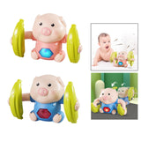 Maxbell 2pcs Electric Tumbling Pig Baby Sing Music Toy Voice Control Cute Design