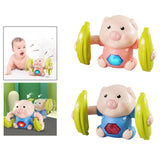 Maxbell 2pcs Electric Tumbling Pig Baby Sing Music Toy Voice Control Cute Design