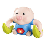 Maxbell 2pcs Electric Tumbling Pig Baby Sing Music Toy Voice Control Cute Design