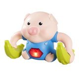Maxbell 2pcs Electric Tumbling Pig Baby Sing Music Toy Voice Control Cute Design