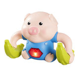 Maxbell 2pcs Electric Tumbling Pig Baby Sing Music Toy Voice Control Cute Design