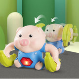 Maxbell 2pcs Electric Tumbling Pig Baby Sing Music Toy Voice Control Cute Design