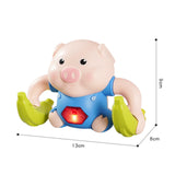 Maxbell 2pcs Electric Tumbling Pig Baby Sing Music Toy Voice Control Cute Design
