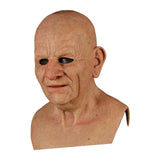 Realistic Old Man Mask Latex Mask for Halloween Cosplay  Bald Male