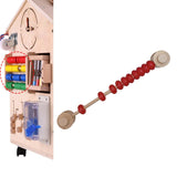 Maxbell Abacus Busy Board Counting Sensory Toy Wooden for Preschool Red