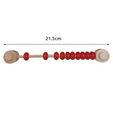 Maxbell Abacus Busy Board Counting Sensory Toy Wooden for Preschool Red