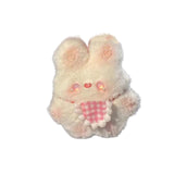 Maxbell DIY Bib Rabbit Keychain Cute Comfort Squeak Rabbit for Holiday Handbag Decor Material Package