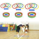 Hopscotch Rings Game with Connectors Portable for Boys Girls Toddlers Ages 3+ 28cm 5 rings