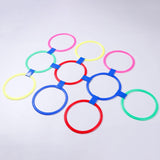 Hopscotch Rings Game with Connectors Portable for Boys Girls Toddlers Ages 3+ 28cm 5 rings