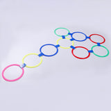 Hopscotch Rings Game with Connectors Portable for Boys Girls Toddlers Ages 3+ 28cm 5 rings