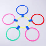 Hopscotch Rings Game with Connectors Portable for Boys Girls Toddlers Ages 3+ 28cm 5 rings