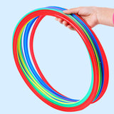 Hopscotch Rings Game with Connectors Portable for Boys Girls Toddlers Ages 3+ 28cm 5 rings