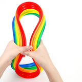 Hopscotch Rings Game with Connectors Portable for Boys Girls Toddlers Ages 3+ 28cm 5 rings