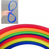 Hopscotch Rings Game with Connectors Portable for Boys Girls Toddlers Ages 3+ 28cm 5 rings