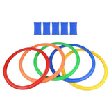 Hopscotch Rings Game with Connectors Portable for Boys Girls Toddlers Ages 3+ 28cm 5 rings