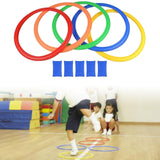 Hopscotch Rings Game with Connectors Portable for Boys Girls Toddlers Ages 3+ 28cm 5 rings