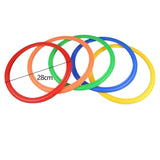 Hopscotch Rings Game with Connectors Portable for Boys Girls Toddlers Ages 3+ 28cm 5 rings