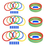Hopscotch Rings Game with Connectors Portable for Boys Girls Toddlers Ages 3+ 28cm 5 rings