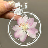 Maxbell Maxbell 20Pcs DIY Transparent Dried Flower Bookmarks for Home Party Favors