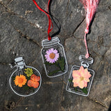 Maxbell Maxbell 20Pcs DIY Transparent Dried Flower Bookmarks for Home Party Favors