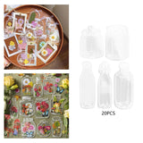Maxbell Maxbell 20Pcs DIY Transparent Dried Flower Bookmarks for Home Party Favors