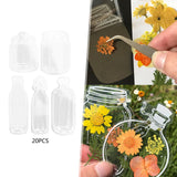 Maxbell Maxbell 20Pcs DIY Transparent Dried Flower Bookmarks for Home Party Favors