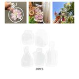 Maxbell Maxbell 20Pcs DIY Transparent Dried Flower Bookmarks for Home Party Favors