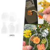 Maxbell Maxbell 20Pcs DIY Transparent Dried Flower Bookmarks for Home Party Favors