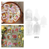 Maxbell Maxbell 20Pcs DIY Transparent Dried Flower Bookmarks for Home Party Favors