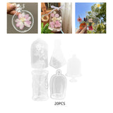 Maxbell Maxbell 20Pcs DIY Transparent Dried Flower Bookmarks for Home Party Favors