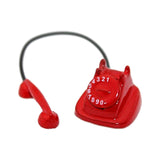 Maxbell 4x1/12 Dollhouse Retro Rotary Telephone Phone Dollhouse Decoration Accessories Red