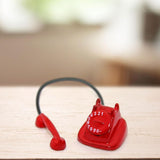 Maxbell 3x1/12 Dollhouse Retro Rotary Telephone Phone Dollhouse Decoration Accessories Red