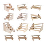 Maxbell 2xWood Display Riser Wood Display Riser Stand for Dessert Figurines Conutertop 2 layer 20cm