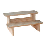 Maxbell 2xWood Display Riser Wood Display Riser Stand for Dessert Figurines Conutertop 2 layer 20cm