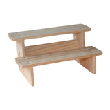 Maxbell 2xWood Display Riser Wood Display Riser Stand for Dessert Figurines Conutertop 2 layer 20cm