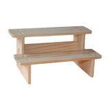 Maxbell 2xWood Display Riser Wood Display Riser Stand for Dessert Figurines Conutertop 2 layer 20cm