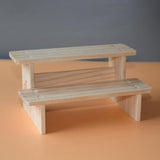 Maxbell 2xWood Display Riser Wood Display Riser Stand for Dessert Figurines Conutertop 2 layer 20cm