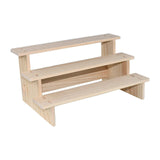 Maxbell 2xWood Display Riser Wood Display Riser Stand for Dessert Figurines Conutertop 3 layer 30cm