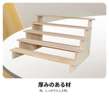 Maxbell 2xWood Display Riser Wood Display Riser Stand for Dessert Figurines Conutertop 5 layer 40cm