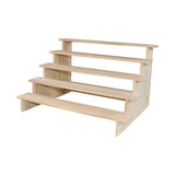 Maxbell 2xWood Display Riser Wood Display Riser Stand for Dessert Figurines Conutertop 5 layer 40cm