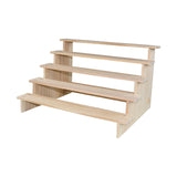 Maxbell 2xWood Display Riser Wood Display Riser Stand for Dessert Figurines Conutertop 5 layer 40cm