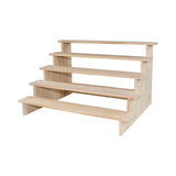 Maxbell 2xWood Display Riser Wood Display Riser Stand for Dessert Figurines Conutertop 5 layer 40cm